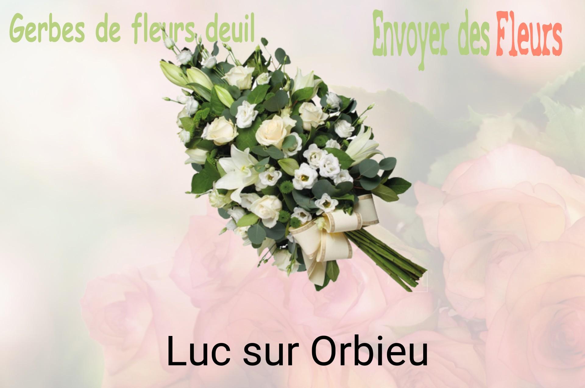 Gerbe de fleurs de deuil livrée à Luc-sur-Orbieu